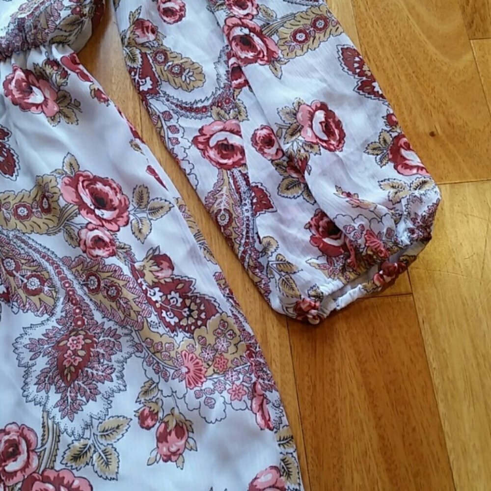 Anthropologie WAYF  halter cold shoulder mini floral dress - Picture 5 of 8